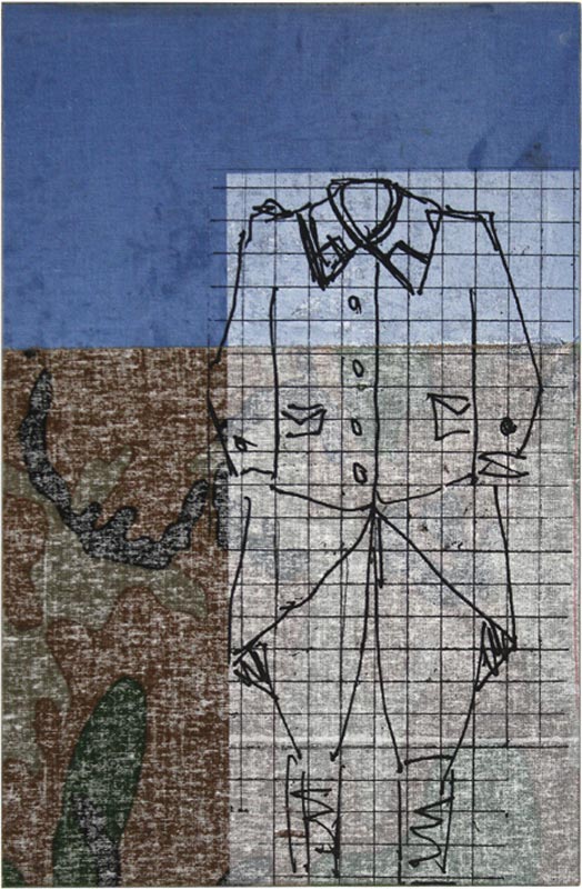 Coude à Coude : Pierre Buraglio, Sérigraphie, Juin poignardé, 2010, variation 10/10, 41 x 27 cm